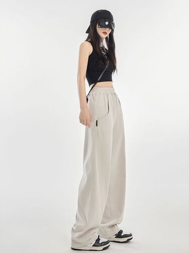 American sweatpants women's spring and autumn overalls banana pants jazz casual pants loose wide-leg pants