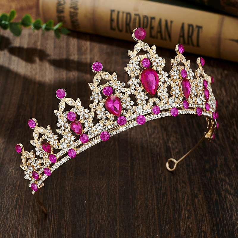 Glam Luxurious Lady Crown Alloy Plating Inlay Zircon Crown display picture 4