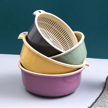 洗菜篮子双层镂空水果盆洗水果沥水篮洗菜盆水果篮创意塑料淘米篮