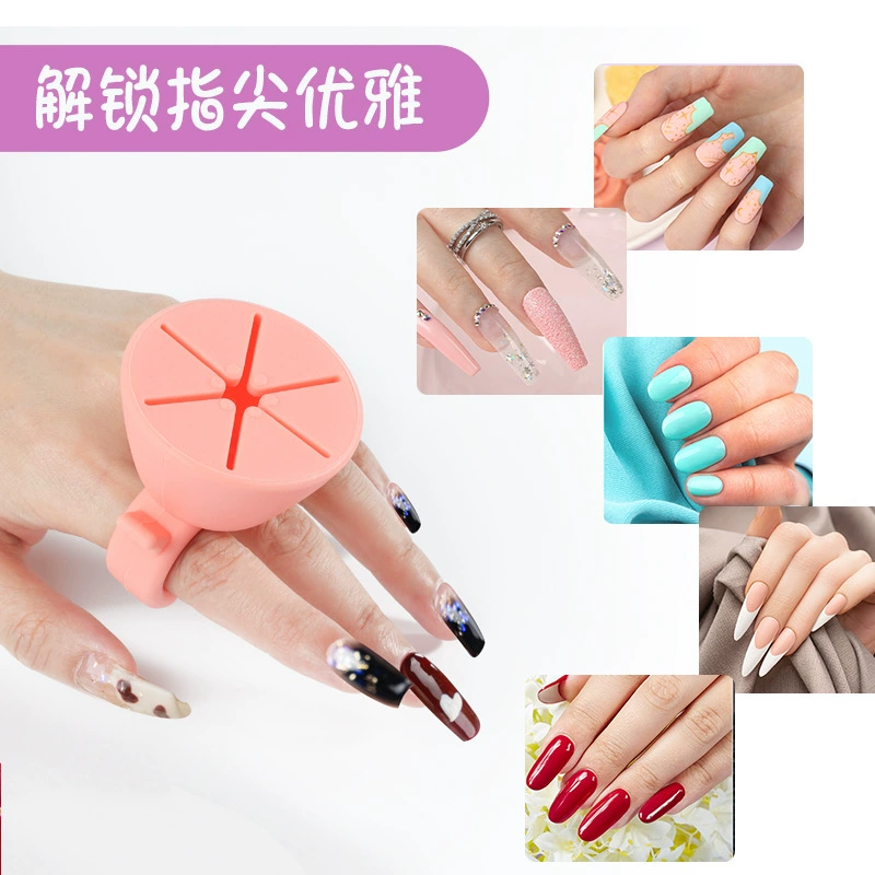 Силиконовая крышка для бутылки лака для ногтей, носимый держатель для лака для ногтей, новая силиконовая крышка для бутылки, портативный маникюрный инструмент