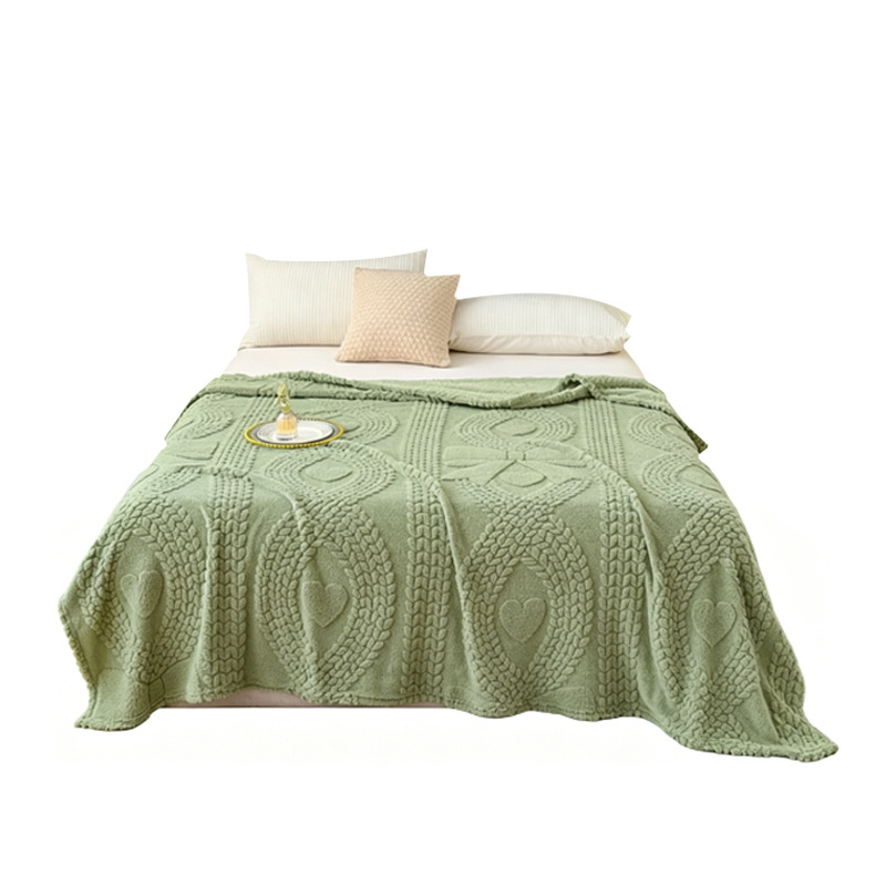 Manta de forro polar jacquard de doble cara de nuevo modelo transfronterizo de gran volumen, suave y agradable para la piel, para sofá, siesta en oficina y como cubierta para aire acondicionado.