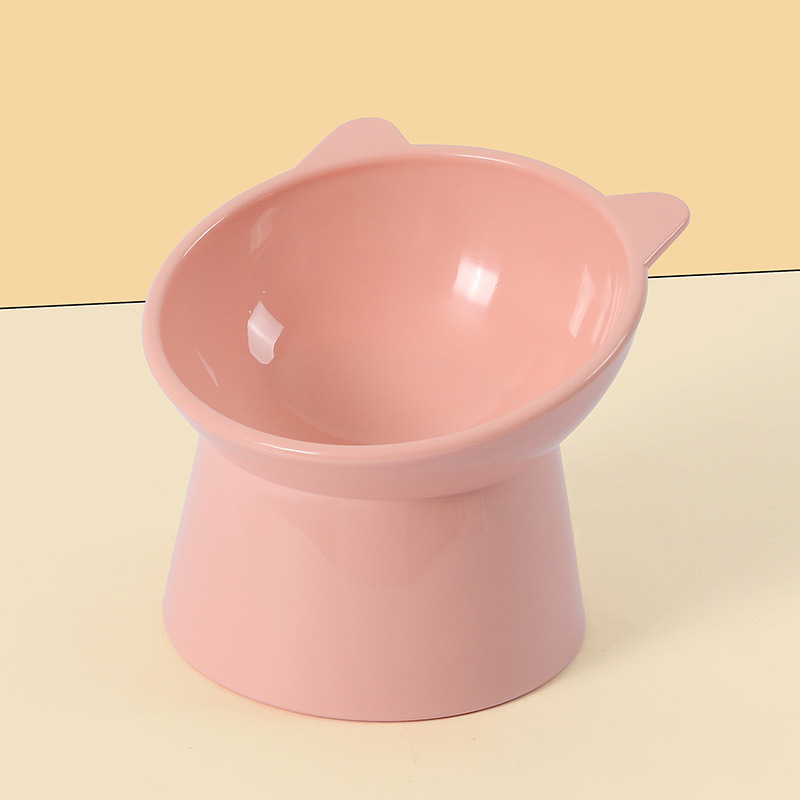 Tazón de gato de patas altas al por mayor en stock Estilo nórdico inclinado protección del cuello de dibujos animados antidetonante tazón para mascotas tazón de perro tazón de comida