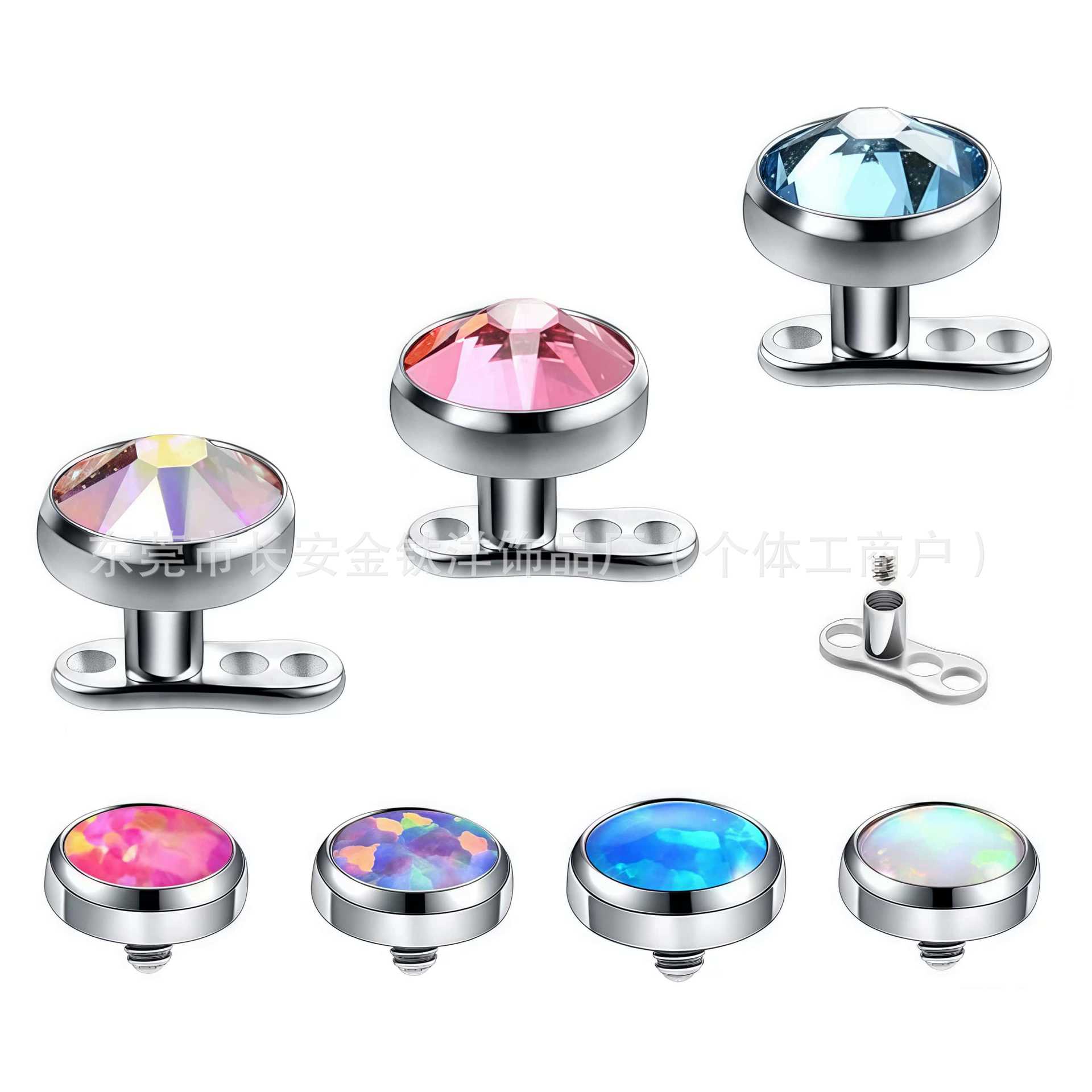 Pointed titanium steel lip stud product view