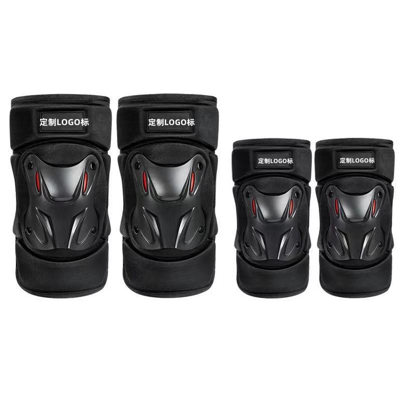 Factory spot wholesale locomotive riding equipment strong anti-fall protective shell takeaway leg protective knee four-piece set