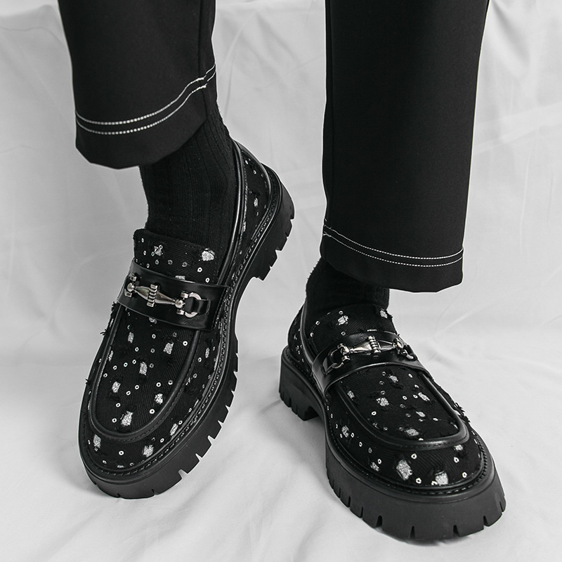 autumn casual footwear English style pointed-toe