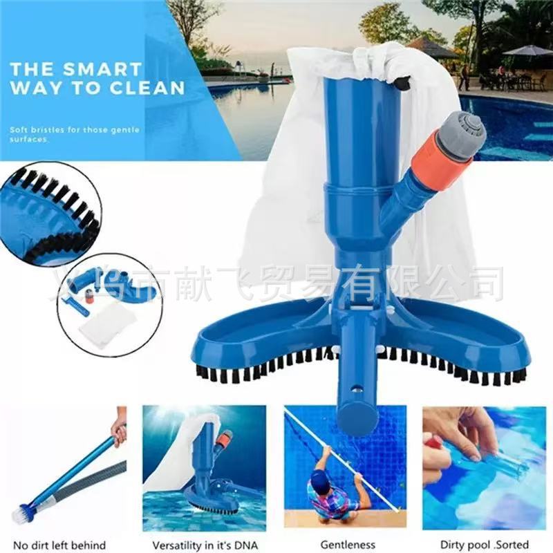Amazon Portable Vacuum Jet Suction Head Swimming Pool Cleaning Factory Half-Moon Suction Pool Head with Bottom Brush Removable
