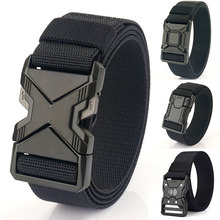 男士弹力编织帆布腰带对插扣时尚休闲战术户外军训尼龙百搭裤腰带