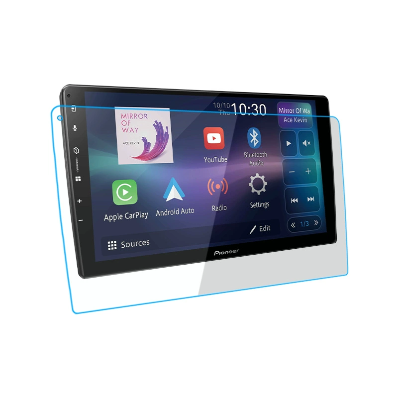 Toyota, modified protective screen, light panel for navigator, Android 9, 9 inch