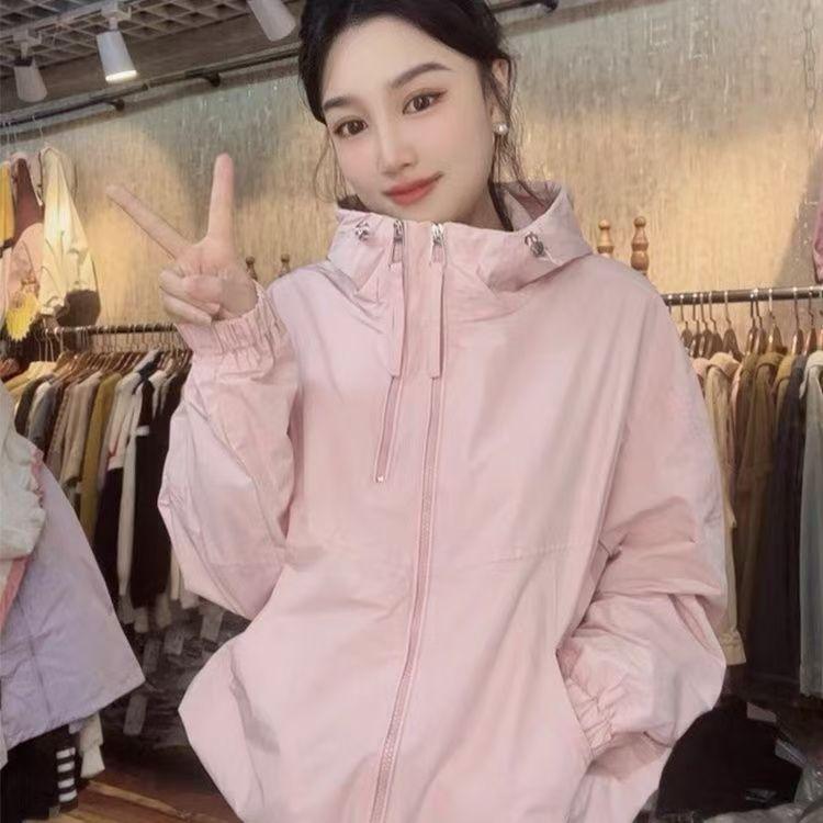 纯色双拉链外套女2025新款春秋时尚减龄设计感夹克上衣|undefined