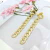 Golden chain, ear clips