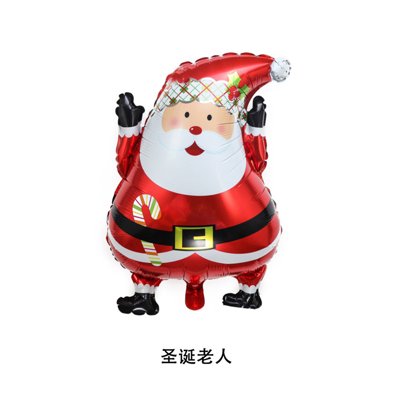 クリスマスシリーズアルミフィルム風船 クリスマスショッピングモール 学校 クリスマスイブパーティー装飾 アルミホイル風船用品|undefined