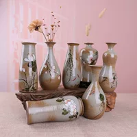 vase Грубая керамика ручная росписью ваза Jingdezhen высокотемпературная новая китайская гостиная ресторан стиль ваза качание