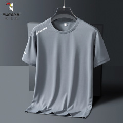 キツツキ氷糸半袖男夏ゆるいランニングフィットネスtシャツ大サイズ速乾通気吸汗運動上着