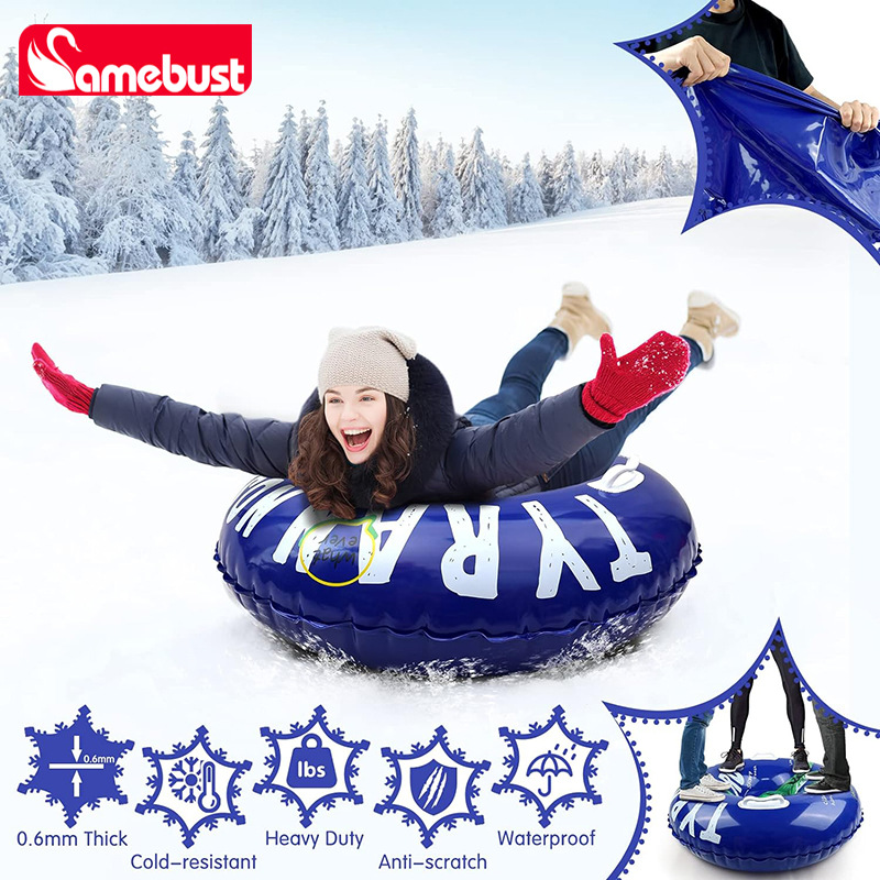 Cross-border direct supply of 36-inch winter inflatable snow tubes, children's skis, cartoon dinosaur single-person inflatable ski sleds