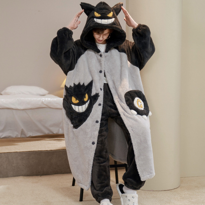 2025 pijamas de invierno para hombres gruesos coral vello de coral juvenil de tamaño grande 200 kg de franela de dibujos animados ropa de dormir conjunto de ropa para el hogar