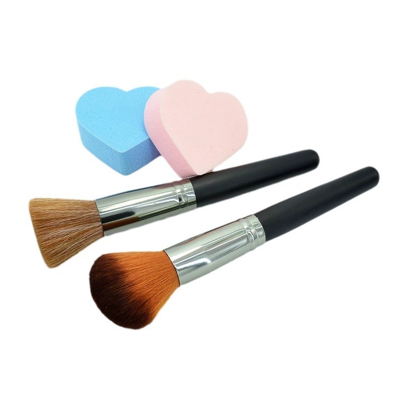 Мужной макияж brush запуск Large Black Wooden Handle Single Cosmetic Tool Powder Rouge Brush Telescopic Brush