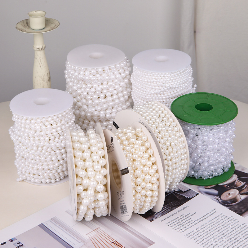 Bouquet material de embalaje al por mayor estilo Chanel flor embalaje DIY hecho a mano simulación perla bolsa flor accesorios Ins con cuentas