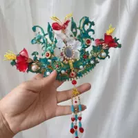Костюмированный китайский костюм, украшенный достойной атмосферой, классический феникс, аксессуары для волос невесты, головные уборы, ретро придворные аксессуары