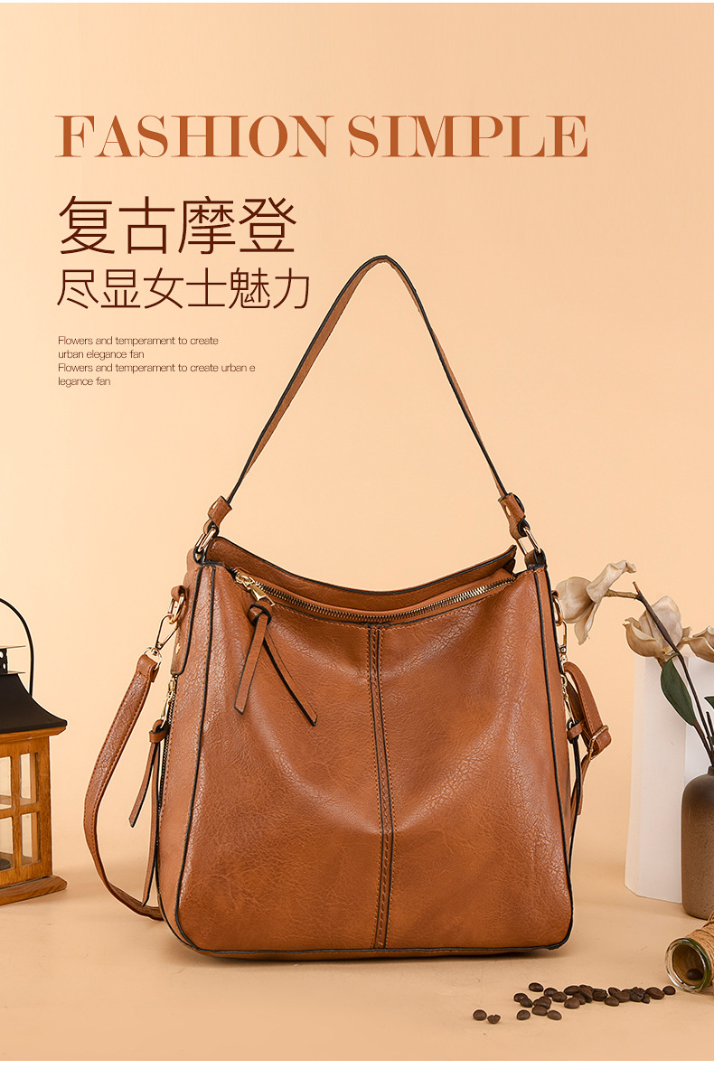 Cross-border women's bags 2023 New style single-shoulder bag, simple crossbody wandering bag, Korean-style handbag, women's tote large bag Application Scenario