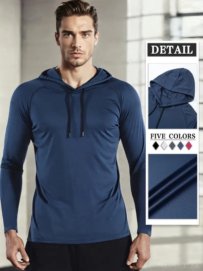 Transfronterizo tamaño europeo y americano spot Amazon deportes absorbentes de secado rápido ropa de ejercicios de mangas largas chaqueta encapuchada