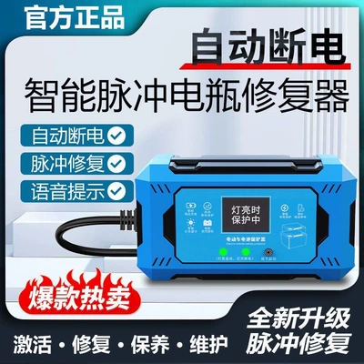 Intelligent Electric Pulse Repairer, One-Click Battery Repair, Automatic Power-Off Protection, Universal Electric Battery Voltage Stabilizer (Other Electric Vehicle Accessories) - smart-voice-prompts-improve-battery-life-german-chip