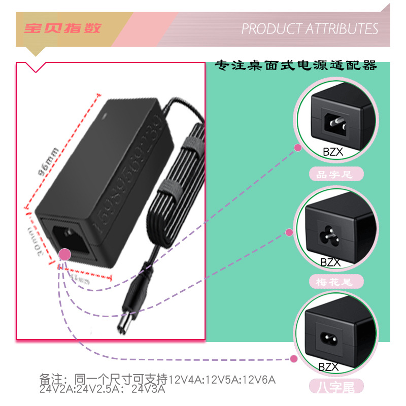 RCM供应6V9V12V2A3A24V1A1.5A直播美顔灯线条灯SAA认证电源适配器