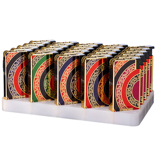 Direct Windproof Double Flame Metal Lighter Advertorial Gift Lighter Boyfriend Gift Dragon Rechargeable Creative