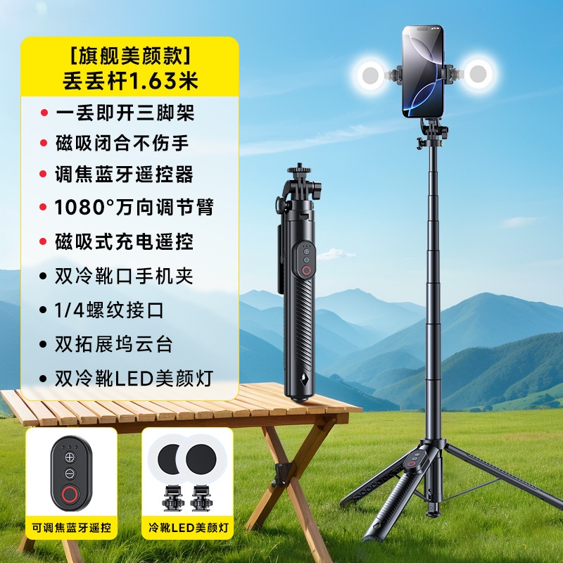 SC15 디디 셀카봉(초점 조절 리모컨 포함)(표준 구성 + 듀얼 D10 콜드슈 라이트)