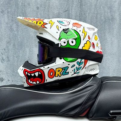 Biking Downhill Full-Cover Helmet, All-Season, Motosiklet kaskı (dəbilqə) - bai-kexu-666-color-mirror-s