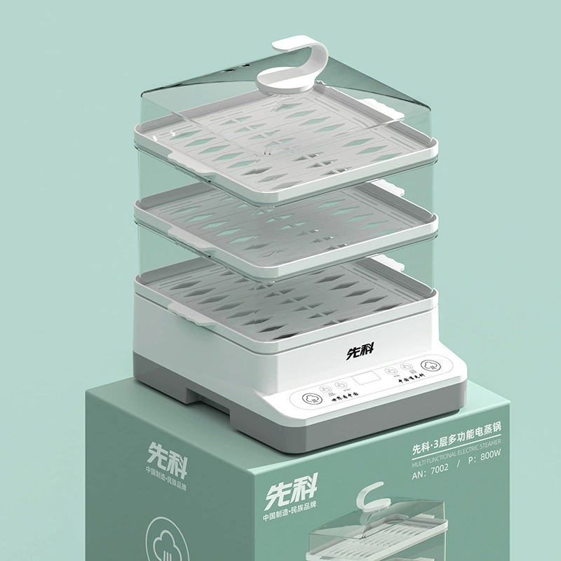 Xianke multifunctional steamer household intelligent appointment electric steamer three -layer large capacity automatic power off -power breakfast machine