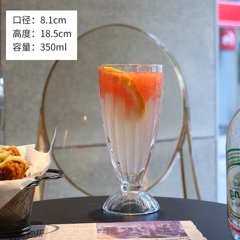 Red roja creativa patrón vertical vidrio ins estilo jugo taza batido de leche taza de café hogar transparente taza de agua taza de té