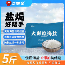 大颗粒海盐食用粗海盐盐焗腌菜无碘日晒海盐饭店餐饮批发大袋海盐