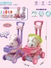 Double-layer trolley white rabbit decoration battery