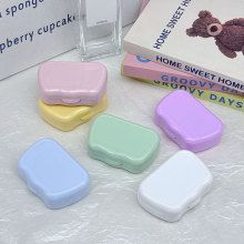 糖果色隐形眼镜盒DIY简约可爱收纳双联盒伴侣盒辅助工具吸棒镊子