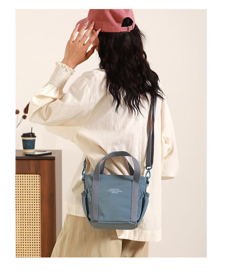 Colorful Fox's new water-resistant small cabbage blue outdoor crossbody bag, commuter single-shoulder women's bag, mini handbag undefined