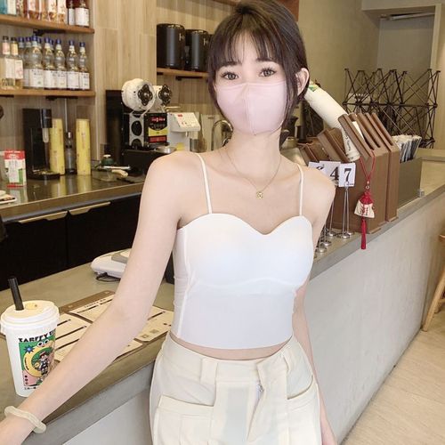 Ice Silk Beauty Backless Straps Bralette for Women - Summer Invisible Straps with Padded Bralette - One-Piece Outerwear Bralette for Layering and Lingerie