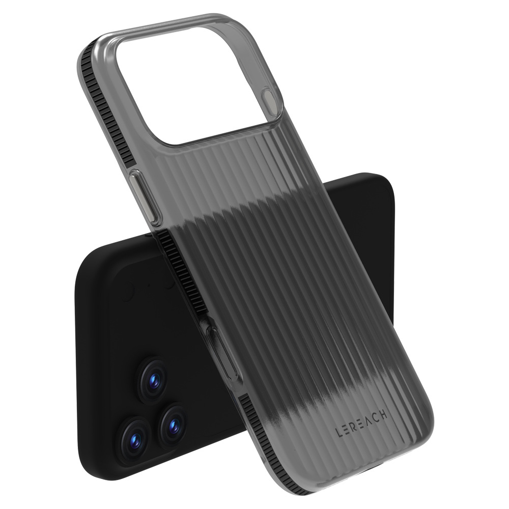 Ốp lưng trong suốt iPhone 17 Pro Max thiết kế mặt lưới ánh sáng bảo vệ toàn diện — Dòng TOC-Ling đen, Dòng TOC-Ling trắng, Dòng TOC-Ling màu xám, Dòng TOC-Ling cam