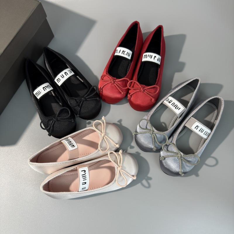 Girls' Flats Spring & Fall New Soft-Soled Bow Casual Fashion Evening Dress Foreign Style Korean Style Princess Shoes Ballet Shoes