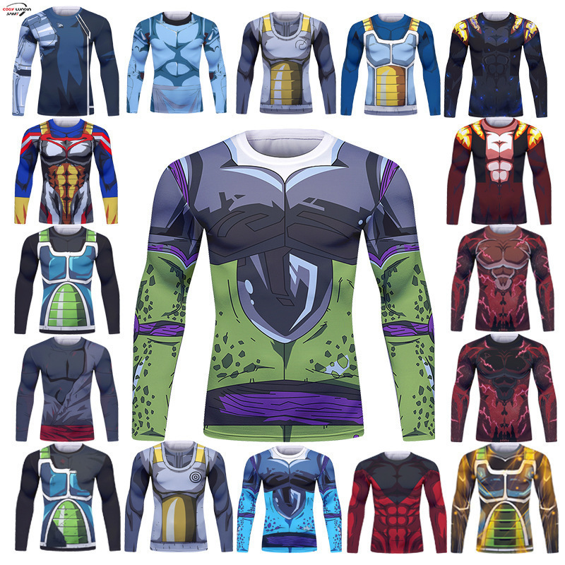 3D Digital Print Men's Long Sleeve T-Shirt, Cross-Border Dragon Ball Marvel Superhero Top, Factory Direct Sale 3D Digital Print Men's Long Sleeve T-Shirt, Cross-Border Dragon Ball Marvel Superhero Top, Factory Direct Sale