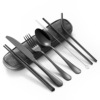 Handheld street tableware stainless steel, straw, chopsticks, silica gel set, Amazon