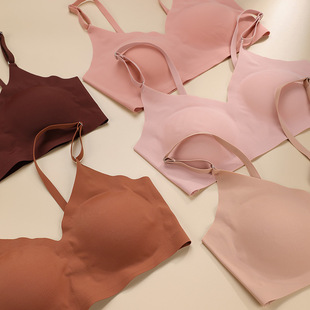 Wire-Free Bra for Women, Large Size Thin Intimates, Beautiful Back Push-Up Sling, Breathable and Comfortable Sports Seamless Intimates for Women