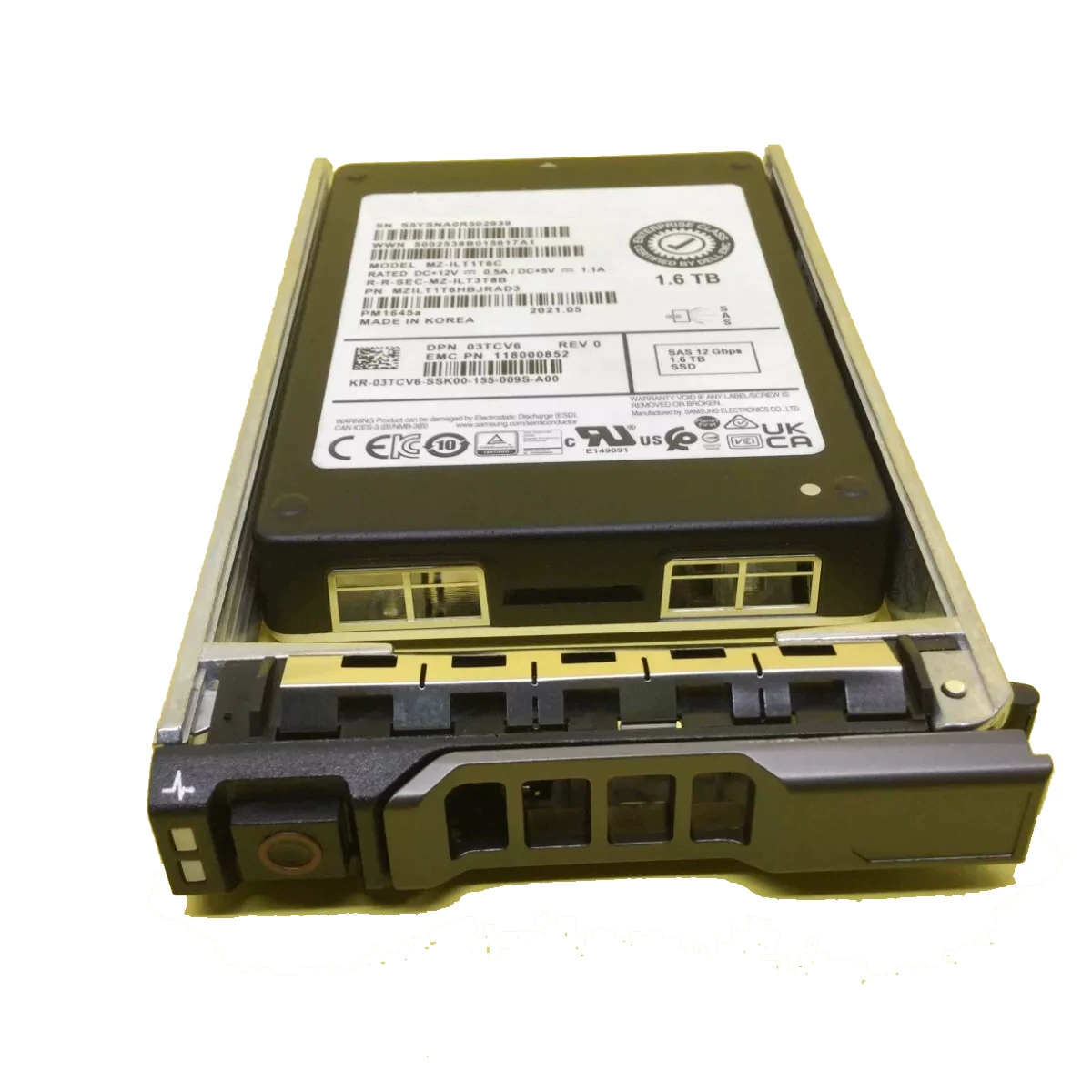 Оригинал 08vvrp 1.6TB SAS 12GBPS запись-ориентированный 2.5-дюймовый внутренний SSD