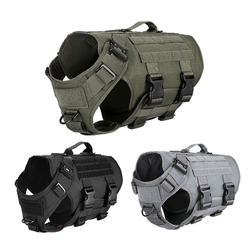 Mascotas transfronterizas perro militar mediano y grande correa táctica para el pecho para perros correa para perros correa para perros cadena para perros al por mayor