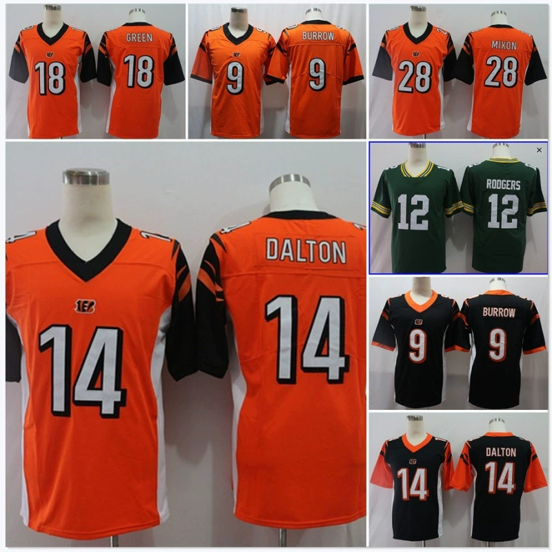 Оптовая торговля зарубежными товарами: вышитая футбольная форма Cincinnati Bengals, легендарная ретро-версия второго поколения для элитных фанатов