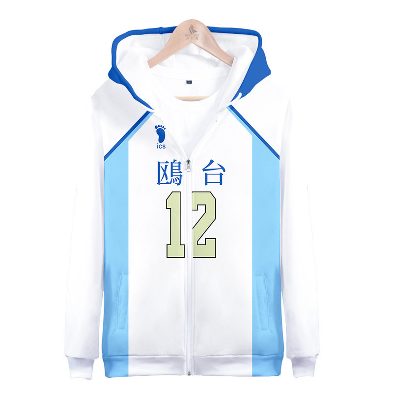 Teen Character Clothing Hoomeou Taitou Shanji High School Animation 3D Digital Printing Men's anD Women's Zipper Sweatshirt Teen Character Clothing Hoomeou Taitou Shanji High School Animation 3D Digital Printing Men's anD Women's Zipper Sweatshirt
