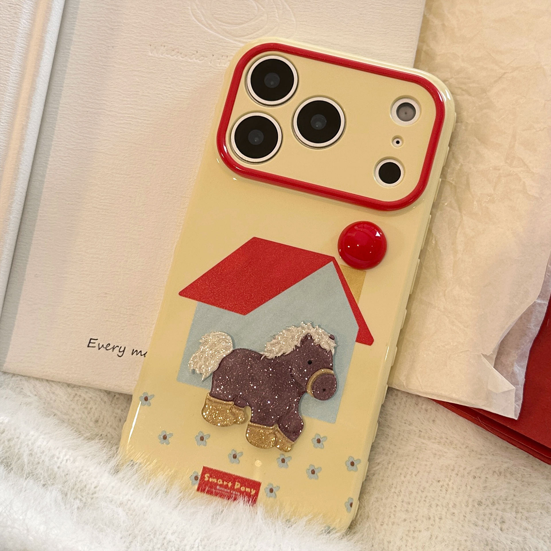 Protective Phone Case For Iphone 17 16 15 14 13 12 11 Series Red Pony_voghion.com