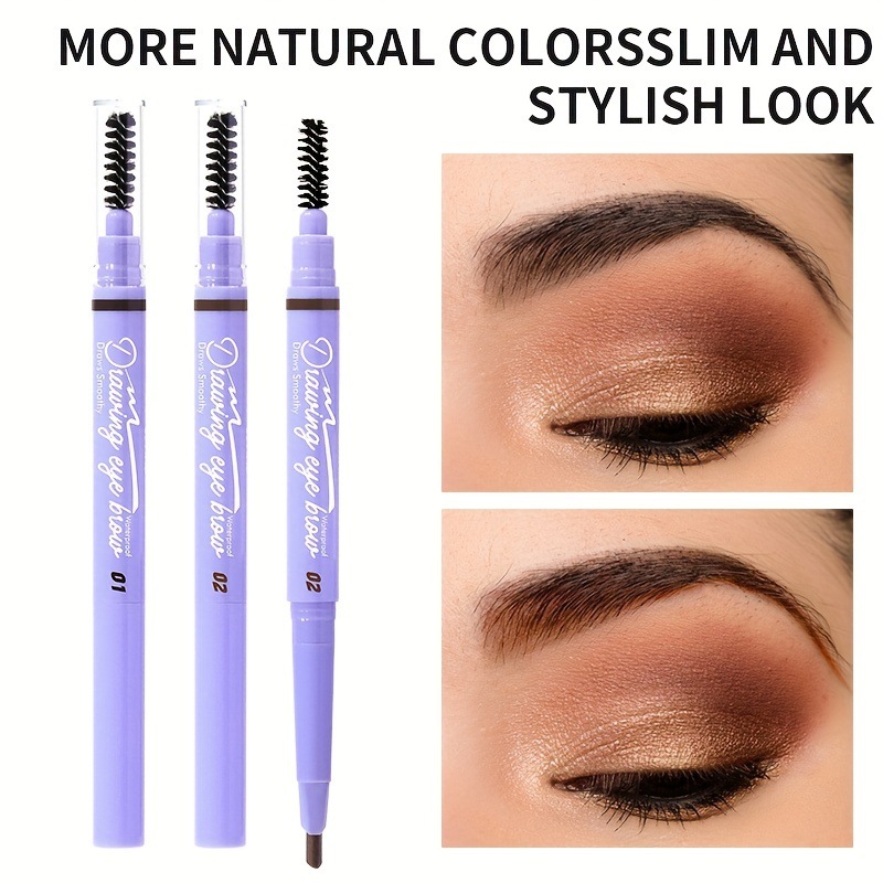 (Display box) USHAS 2-in-1 function, professional makeup micro eyebrow pencil_voghion.com