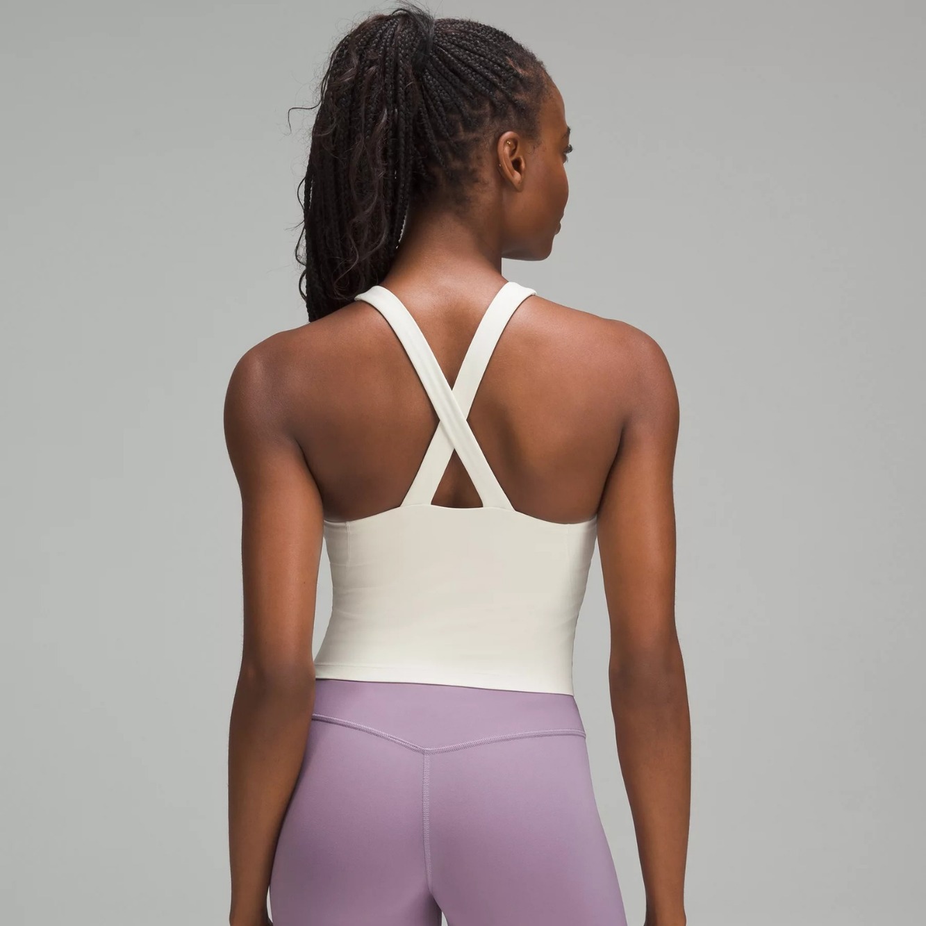 LULU bottom outerwear chaleco de hueco cruzado una pieza de cuello colgante ropa interior de yoga de mujer sujetador deportivo para uso exterior