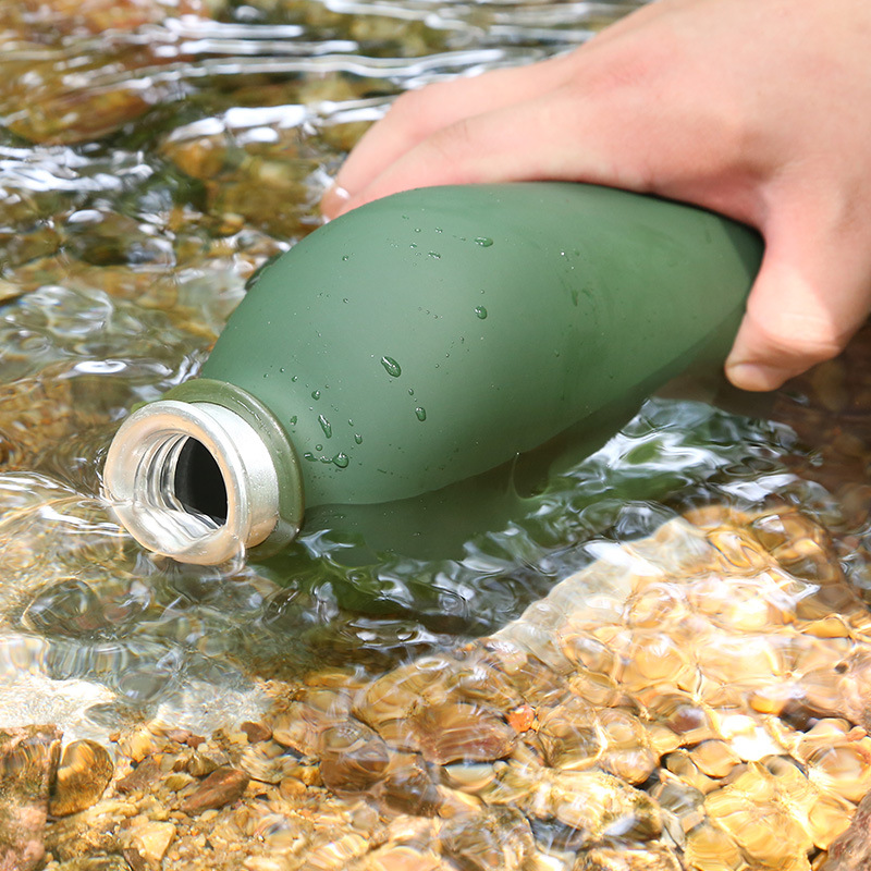 Wholesale Thickened Water Bottle Outdoor Sports Aluminum Water Bottle Old Style Student Military Training Water Bottle Portable Large Capacity Camouflage