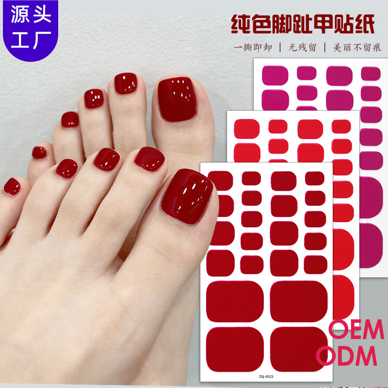 Zhengxiang's Popular Solid Color Simple Toenail Stickers for Girls, Waterproof Nail Stickers That Enhance Complexion Zhengxiang's Popular Solid Color Simple Toenail Stickers for Girls, Waterproof Nail Stickers That Enhance Complexion